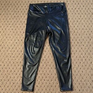 Black Faux Leather Leggings